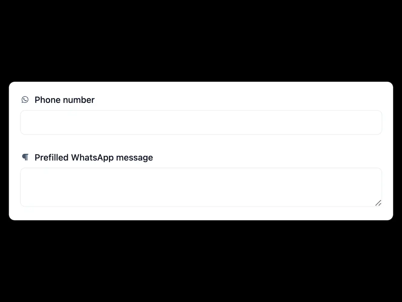 WhatsApp QR code input